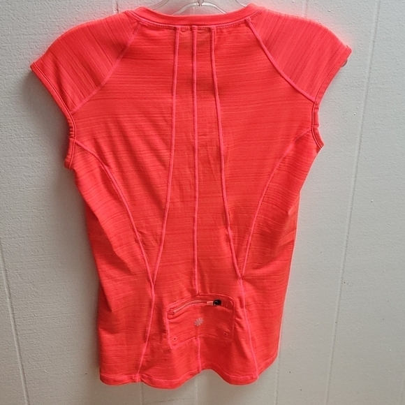 NWOT athleta UPF 50 bright coral orange top - Picture 6 of 12